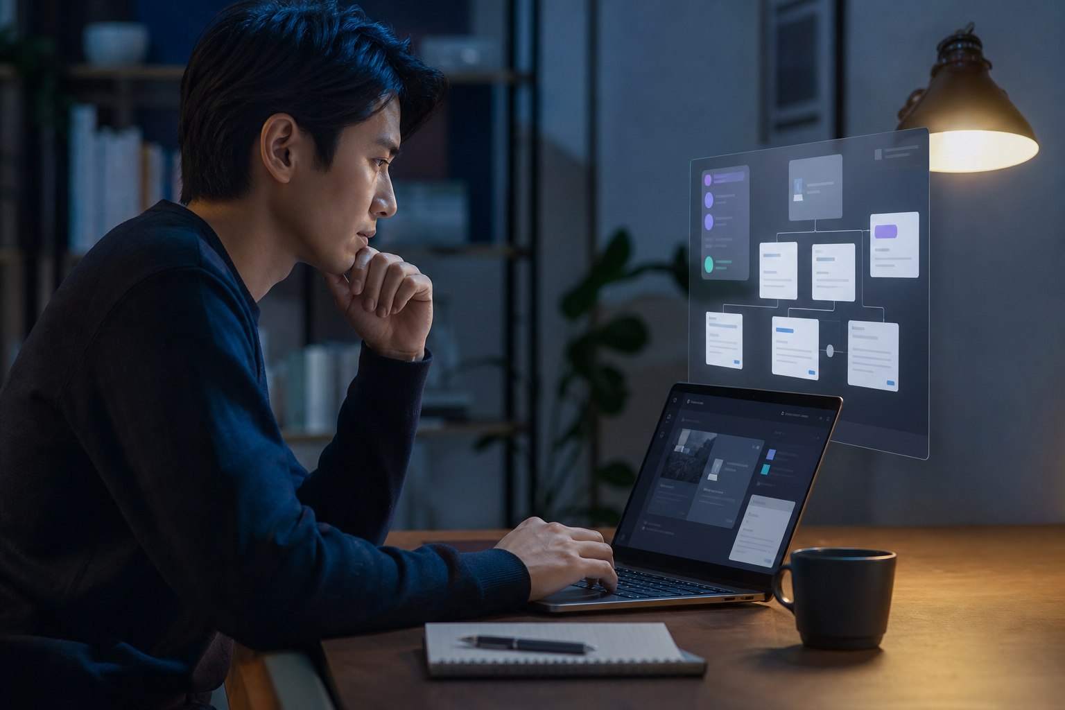 AIを活用して情報を整理するイメージ